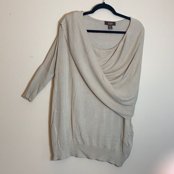 Victor Alfaro brown sweater top with draping shoulder small medium (D1) - Picture 1 of 6